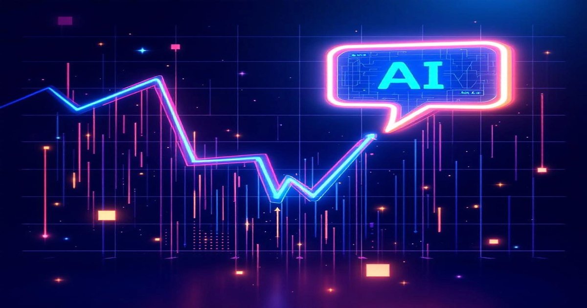 Graph showing declining organic CTR with AI Overview summary above search results
