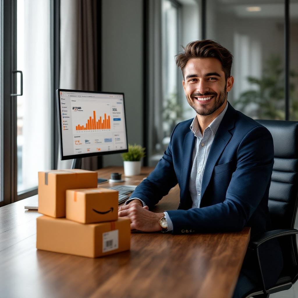 Emprendedor latinoamericano vendiendo en Amazon México 2026 con tecnología e inteligencia artificial